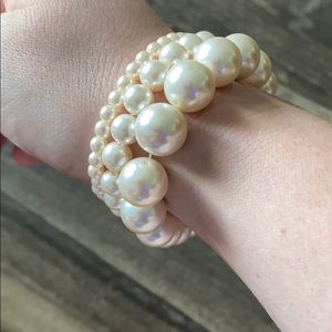 Faux Pearl Bracelet Set